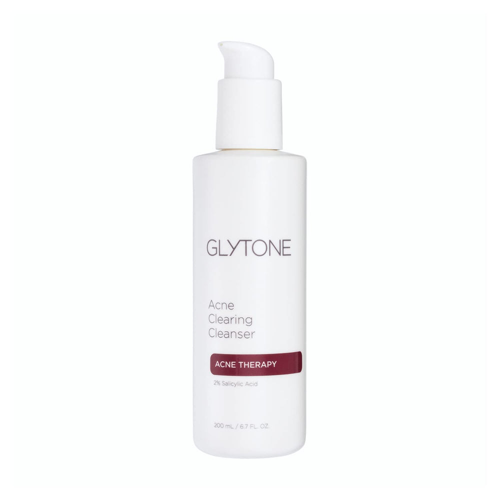 Glytone: bouteille-pompe du nettoyant acné clarifiant, pratique et frais après lavage