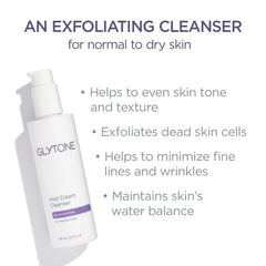 GLYTONE Démaquillant visage; retire maquillage et impuretés tout en hydratant.