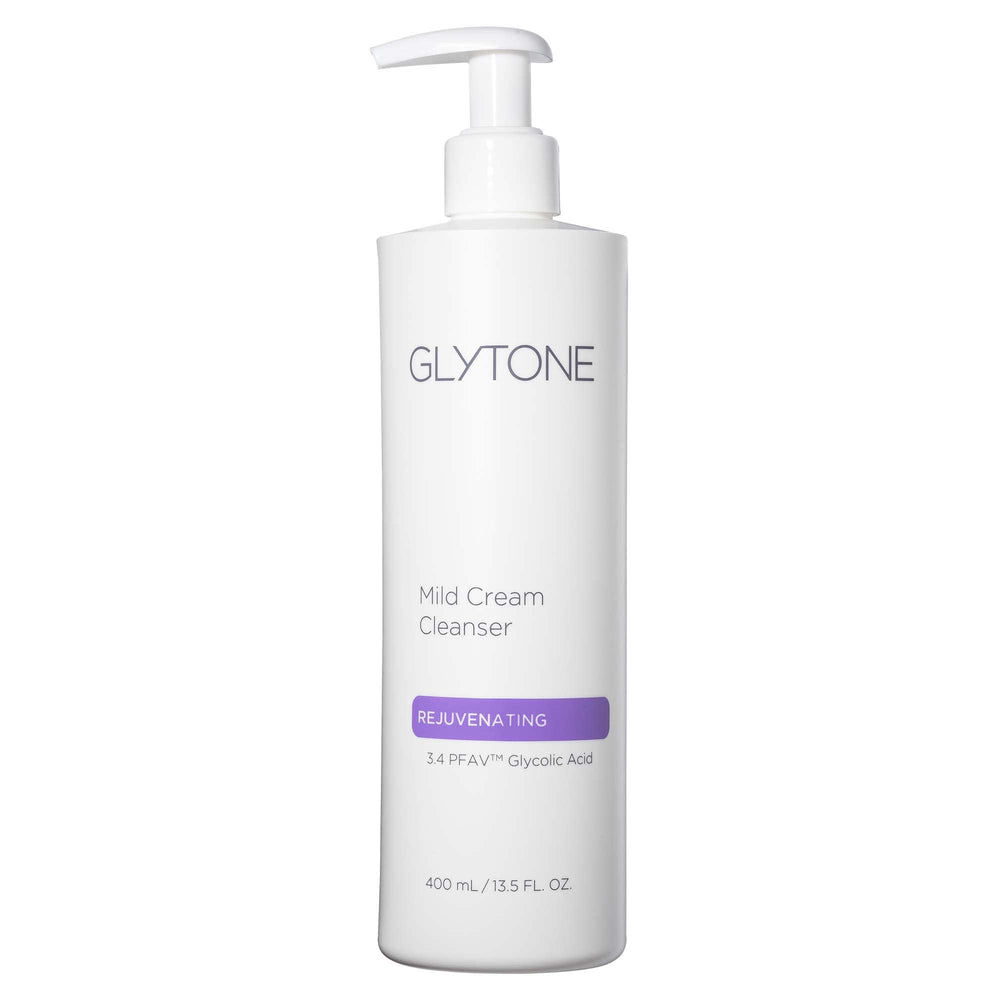 GLYTONE Glytone Mild Cream Cleanser, bouteille pompe, nettoie en douceur et élimine les impuretés.