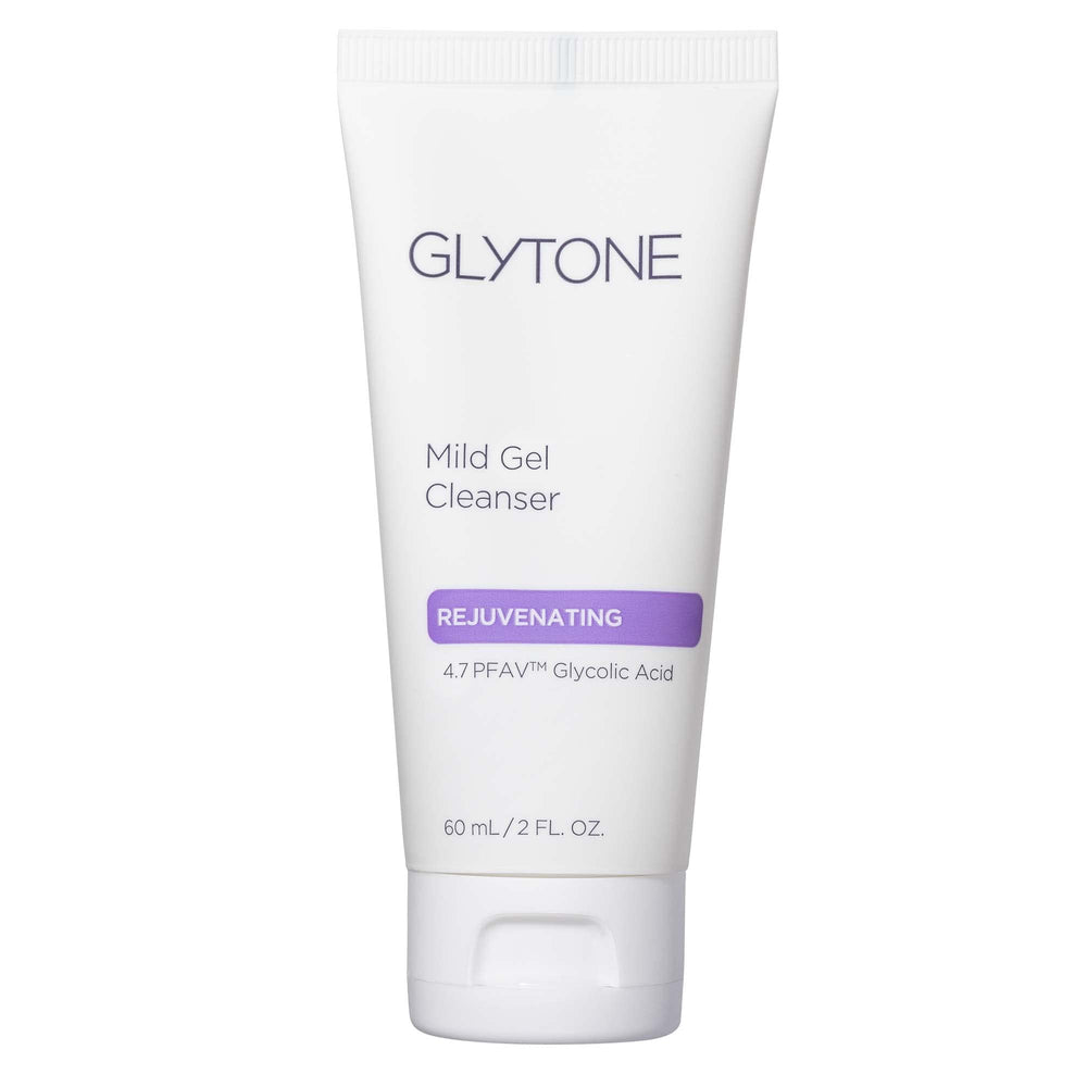 Glytone – bouteille claire du nettoyant léger, promesse d’exfoliation douce et efficace