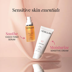 Visage après application, peau Sensiderm hydratée et apaisée.
