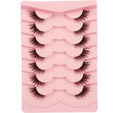 Cils Gmagictobo demi-longs avec bande transparente, rendu naturel et léger.