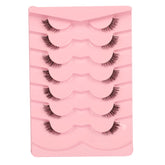 Gmagictobo Faux Cils Courts Naturels, demi-cils légers, bande transparente, look discret.
