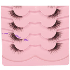 Gmagictobo demi-cils: bande 20 mm pour un effet naturel et subtil.
