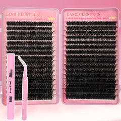 Gmagictobo kit cils clusters 640 pièces, emballage prêt à l’emploi pour DIY à domicile.