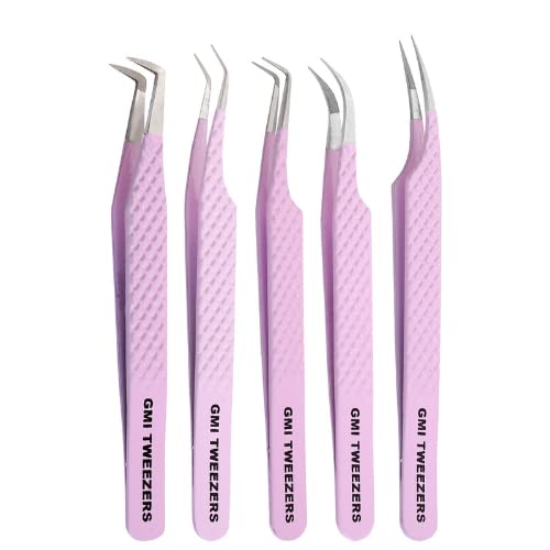 GMI Tweezers avec pointe fibre pour des extensions de cils précises.