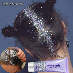 Go Ho gel paillettes cheveux: look sirene scintillant.