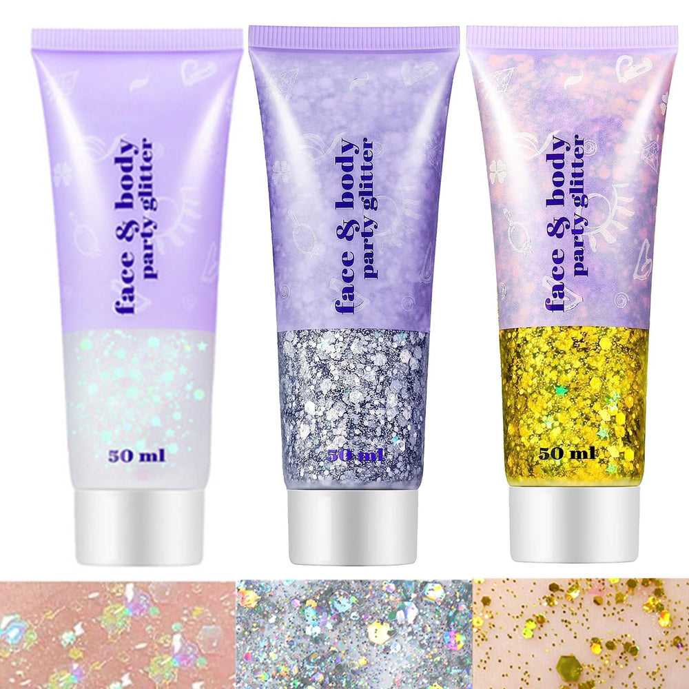 Go Ho Gel paillettes visage – éclat holographique durable pour le maquillage