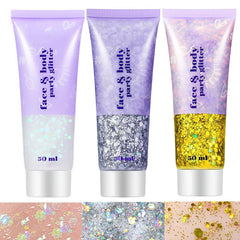 Go Ho Gel paillettes visage – éclat holographique durable pour le maquillage