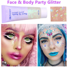 Go Ho paillettes holographiques cheveux pour brillance durable