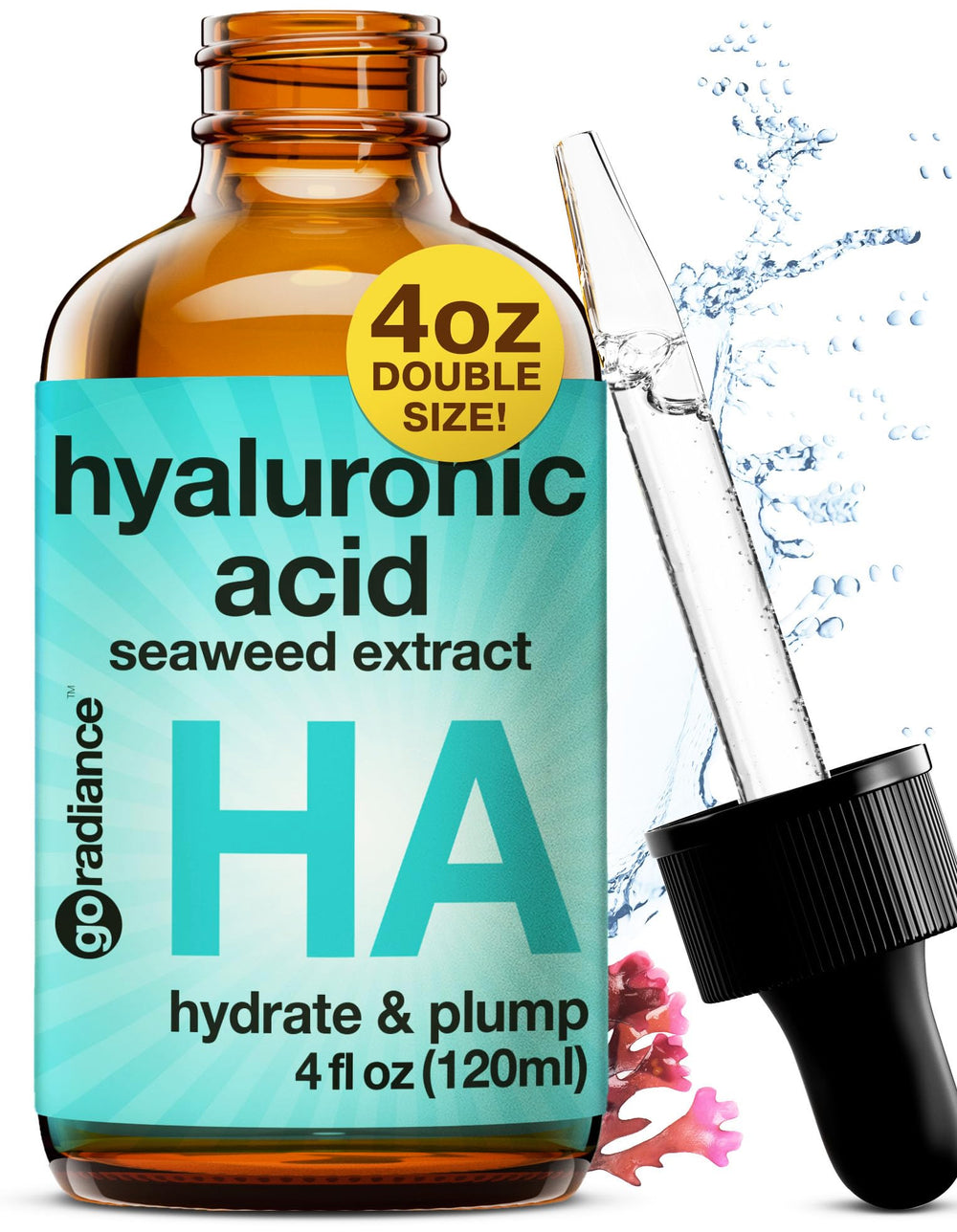 Go Radiance Sérum Hyaluronique — bouteille-pour, hydratation durable pour le visage.