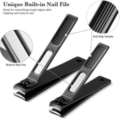 GOBETTER coupe-ongles gros noir inox: coupe nette des ongles