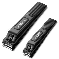 GOBETTER coupe-ongles set noir design mat: precision durable pour la manucure a domicile