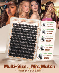 Extensions Goddvenus manga lash en 10–18 mm pour un regard félin.