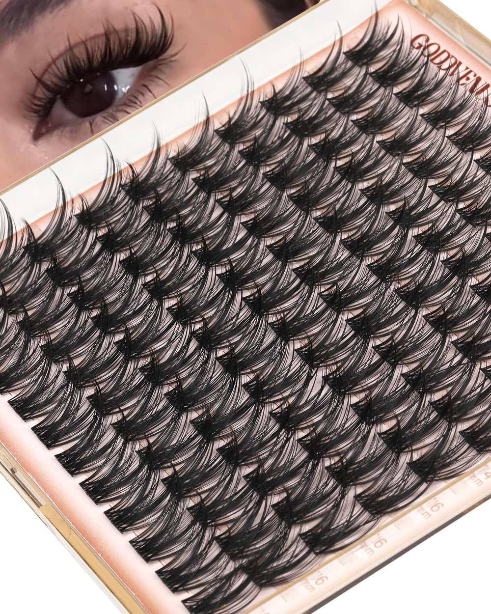 Goddvenus Wispy Lash Clusters, effet duveteux 12-14-16 mm pour un regard naturel.