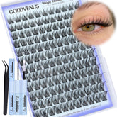 Goddvenus kit cils extensions 3-en-1 pour un look naturel et glamour.