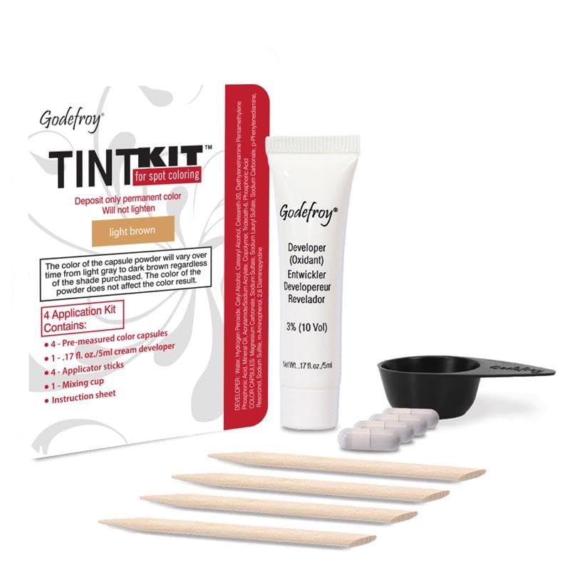 Godefroy kit coloration cheveux zones petites permet des retouches ciblées et discrètes.