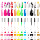 GOICC Nail Art Set: 12 couleurs pour créations variées et professionnelles