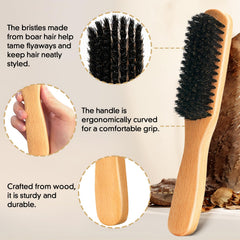Goiple brosse poils sanglier lisse pour cheveux soyeux et sans frisottis
