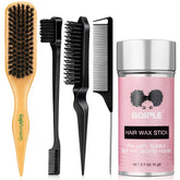 Goiple brosse en poils de sanglier pour lissage naturel des cheveux