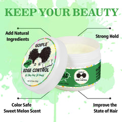 Goiple gel-coiffant contours melon doux, contours des cheveux lissés