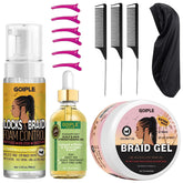 Gel coiffant Goiple pour tresses, maintien longue durée et finition nette.