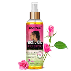 Goiple Huile Braid: flacon-versement, application précise et confort cuir chevelu.