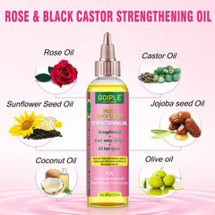 Goiple huile rose ricin nourrissante, cuir chevelu doux sans gras.