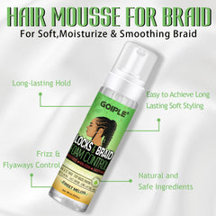 Goiple mousse pour tresses – coiffage longue tenue adaptable à tous les types.