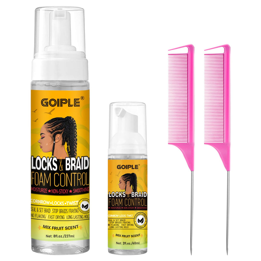 Goiple Mousse tresses – bouteille et application faciles pour une tenue durable.