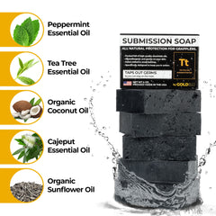 Gold BJJ savon-texture-naturelle: douceur naturelle pour peau sensible.