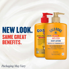 Gold Bond Lotion relief menthol-pramoxine, application apaisante pour piqûres et brûlures mineures.