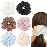 GOLD XIONG PADISHAH scrunchie chiffon XL détail texture soyeuse protectrice pour les cheveux