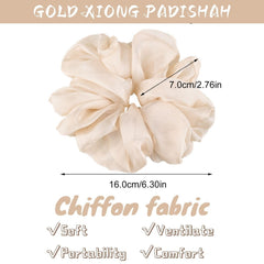 GOLD XIONG PADISHAH scrunchie chiffon XL douceur et texture délicate pour un maintien sûr