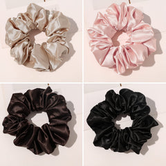 GOLD XIONG PADISHAH scrunchies satin XL bleu marine: polyvalents pour jour et nuit