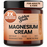 Golden Sloth crème Magnesium Sommeil — texture légère et relaxation nocturne.