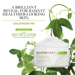 Goldfaden MD Doctors Scrub acide hyaluronique hydratant pendant l exfoliation.