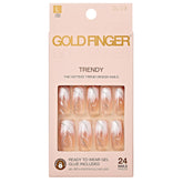 Goldfinger ongles-presse blancs design francais pour mani rapide et look élégant.