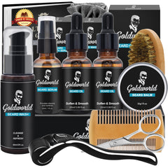 Kit barbe GoldWorld complet, cadeau pratique et facile à transporter