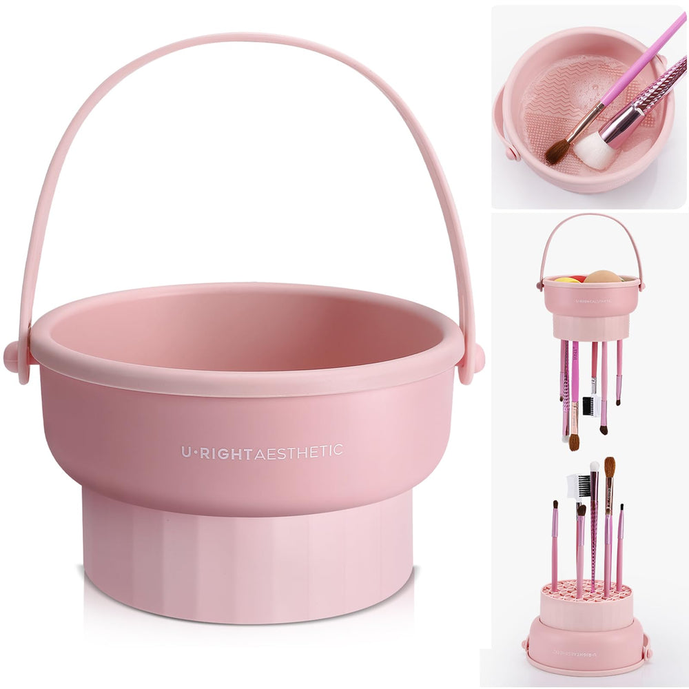 GOLIKEE tapis-nettoyage brosse maquillage rose pour lavage en profondeur