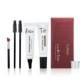 GOLLEE kit coloration cils et sourcils brun clair, rendu naturel durable.