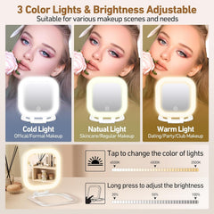 Miroir GOMIPURU rechargeable, longue autonomie sans piles.