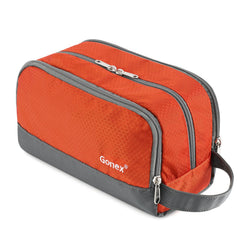 Gonex sac toilette voyage en nylon orange – grand compartiment principal pratique.