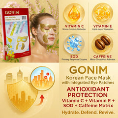 Masque GONIM hydratant à 7 couches d'acide hyaluronique.