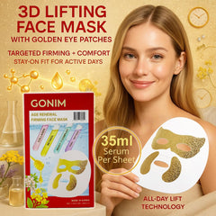 Masque visage coreen GONIM avec ADN saumon et collagène revitalisant.