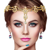 Gonioa bandeau cheveux cristal Bohème avec perles pour un look romantique.