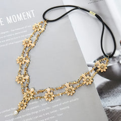 Gonioa pendentif centre brillant sur chaîne cheveux pour attirer l’attention.