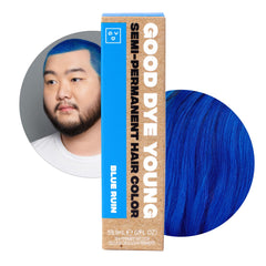Good Dye Young Bleu Ruine sur bouteille : couleur semi-permanente avec légère protection UV