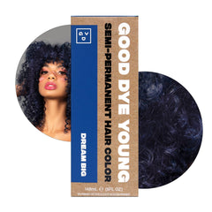 Good Dye Young coloration bleue en application, rendu vif et précis