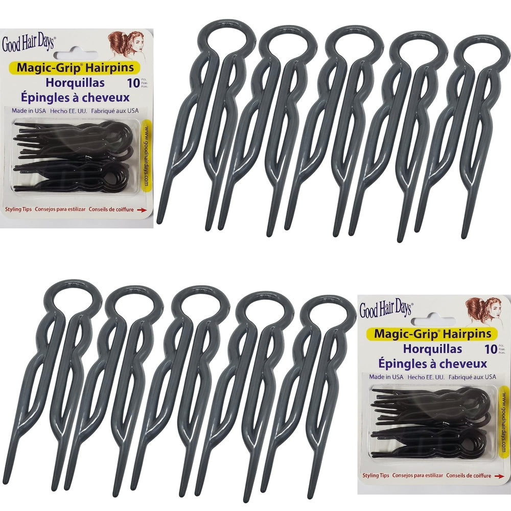 Good Hair Days épingle-cheveux en forme U magique noir, maintien fiable pour tous les types de cheveux.